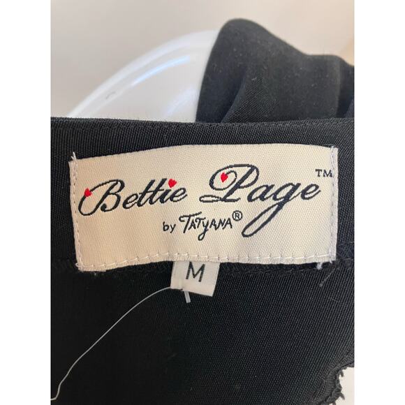 New Bettie Page Black Leopard Pin Up Style Dress Size Medium - Picture 7 of 7